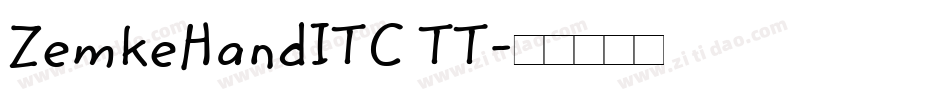 ZemkeHandITC TT字体转换